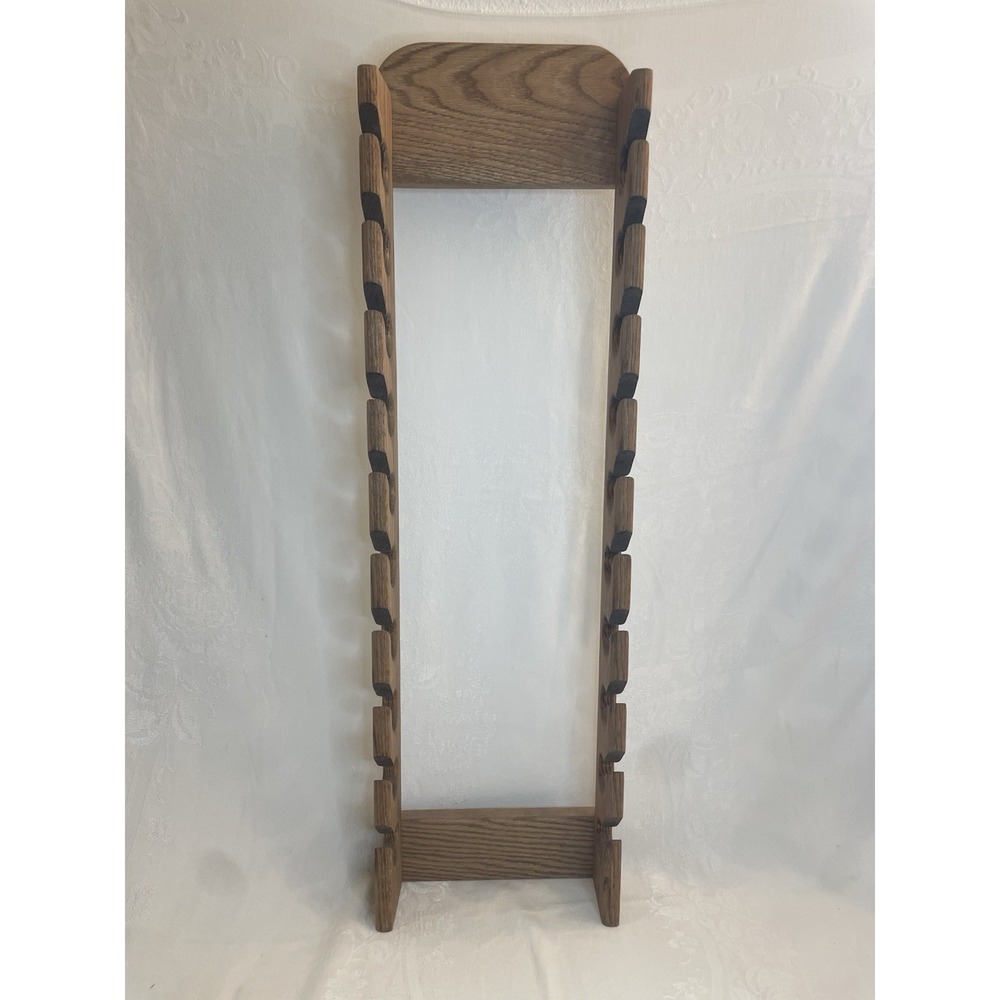 Wooden Wall Mount Baseball Cap Rack Storage Solid Wood Holds 20 Hats 34"
